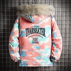 MC49050-P135日系潮衣男大码派克服男工装服外套袄网格，男装棉衣，电商A040A