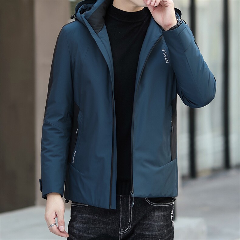 AN9390钱塘2020-3新款中年男士连帽羽绒服商务休闲男装外套P255图片