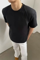 短袖男夏季T恤美式复古短款半袖9022-P25，男装T恤，电商B380（原B361）