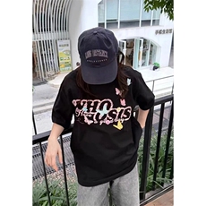 万针全刺绣工艺抖音得物高品质260克重磅纯棉双纱美式高街短袖T恤，男装T恤，电商A486