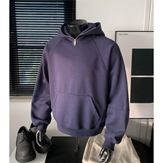 重磅boxy短款全棉450克拉链连帽卫衣套头外套男RH5314-P53，女装短外套，星座610B-1