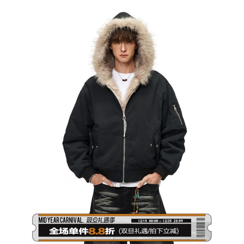 1506/QW3160/P152美式座山雕毛领棉衣外,男装棉衣,星座1506