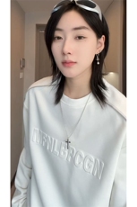 秋季美式高街cleanfit凹凸字母钢印打底长袖袖货号C25186P45，男装卫衣，电商A063