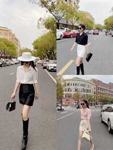 夏季新款：气质上衣黑色白色粉色,其它,锦上