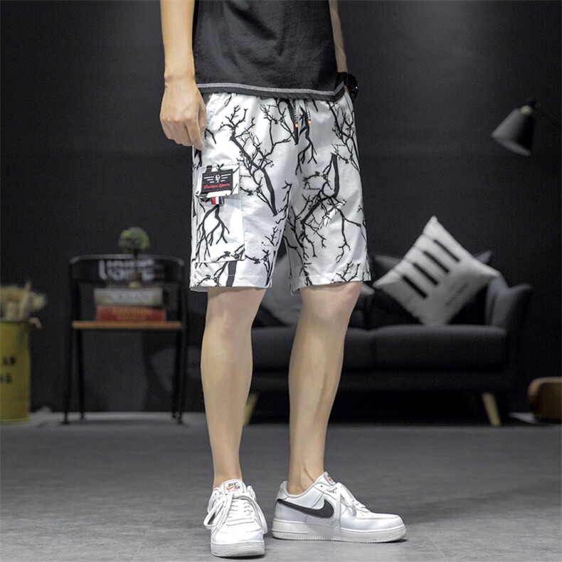 M-8XL男大码冰丝弹力5分裤短裤5032-1_6810(M-5XLP30 6XL-8XLP35图片