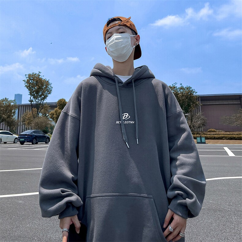 抖音得物供货可提供视频春装重磅美式宽松连帽卫衣DL2354,男装卫衣,电商A486