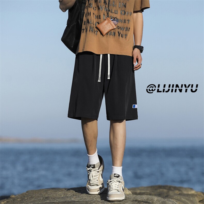 时尚百搭冰丝五分裤夏季清凉潮流宽松运动裤DK512-特批-17控39,男装牛仔裤,星座718-1