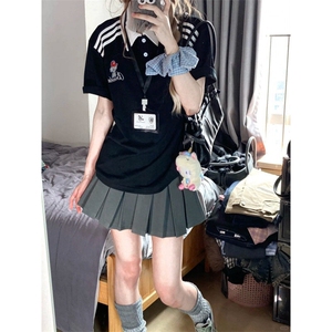 DTX88LL-P32 刺绣小狗翻领polo衫短袖t恤男女设计感小众图片