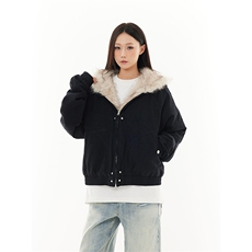 现货高品质美式高街冬季重磅硬挺短款座山雕毛领棉衣男女加厚外套，男装棉衣，电商A486-1