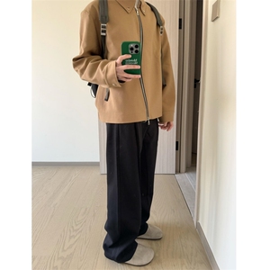 现货 自制款 现货  S型拉链 休闲简约卡其经典外套设计感夹克图片