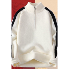25737-TP50新年战袍情侣装秋冬季搭毛衣红色本命马年衣服拜年服，男装针织衫/毛衣，电商D310B