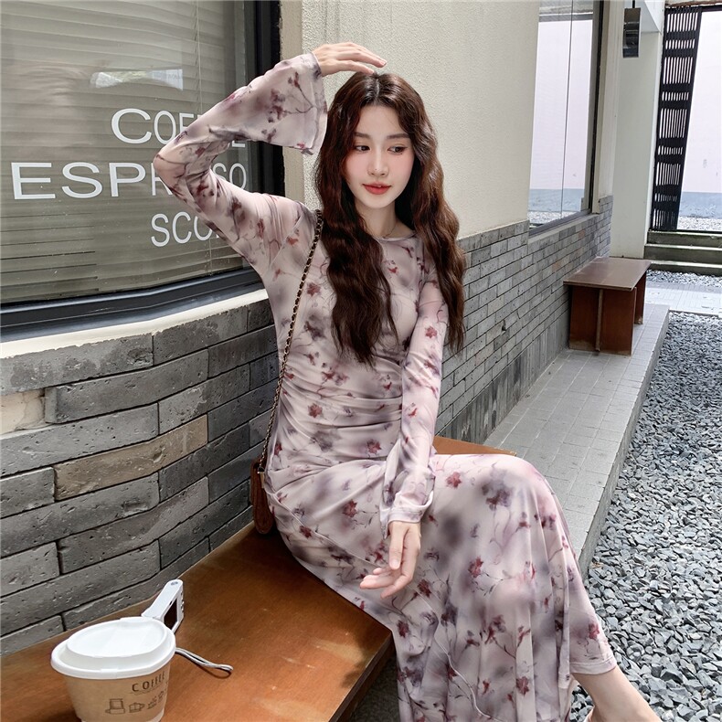 25新款-法式玫瑰印花连衣裙＋内搭吊带裙-730-P140-K198,女装连衣裙,2C168