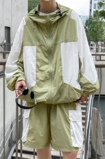夏季撞色夹克衫防晒服套装运动风时尚防晒衣男XZ514-2-1611-P98，男装防晒衣，星座514-2(原B239)