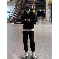DY149-P50春装韩版大廓形双层卫衣男外套连帽开衫夹克-网图现货，男装夹克，星座603-2