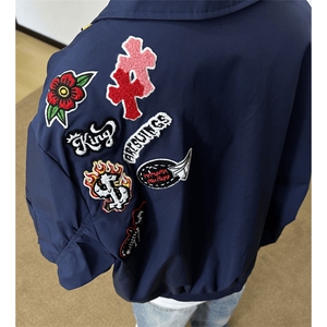 网图有货 美式徽章刺绣飞行员夹克男女vibe棒球服外套 A847-P68图片