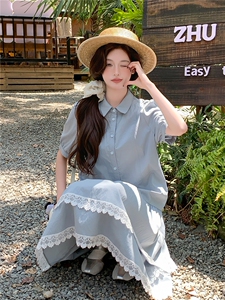 2026夏季新品甜美可爱蛋糕衬衫裙图片