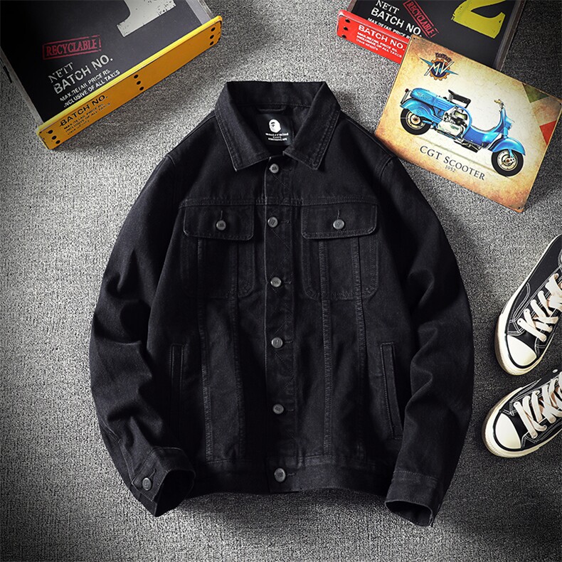 2021春秋季潮牌男士修身工装夹克休闲韩版牛仔外套男上衣8191-P75，男装夹克，电商A318