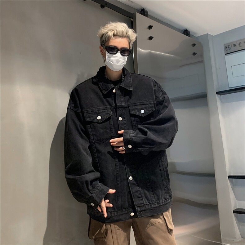 2025款抖音品质牛仔夹克宽松韩版工装潮流水洗外套N991/P98,男装工装外套,星座202