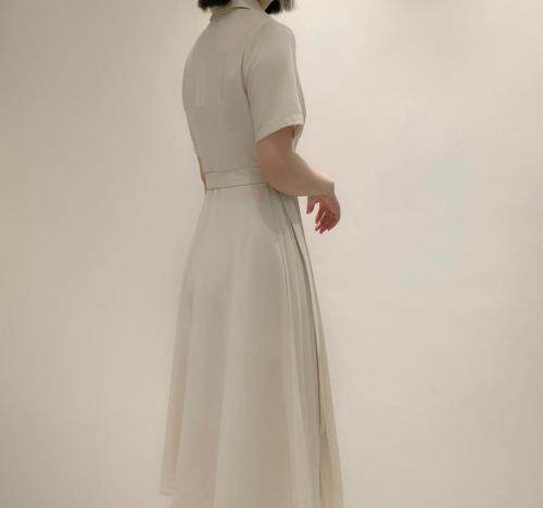 夏季气质收腰翻领衬衫裙，女装衬衫，东方名裳