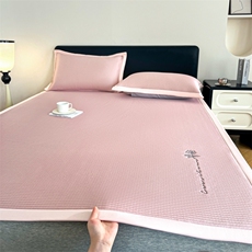 新款PE高分子科技A类凉豆豆凉感席提花凉席三件套-，凉席，一起卖家纺