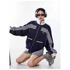 1506-1/JW1161/P45美式三条杠棒球服男秋季重磅潮牌条纹运动夹克，男装夹克，星座1506-1