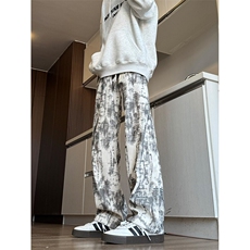 现货库存10W+YK86021-TP25抖音扎染灯芯绒卫裤秋，男装休闲裤，电商A086-1