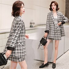 2021年格子套装两件套女，女装套装/套裙，寒都衣屋