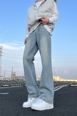 A178牛仔裤男直筒宽松新款高腰显瘦百搭阔腿裤子潮740P40限价89，男装牛仔裤，电商A178