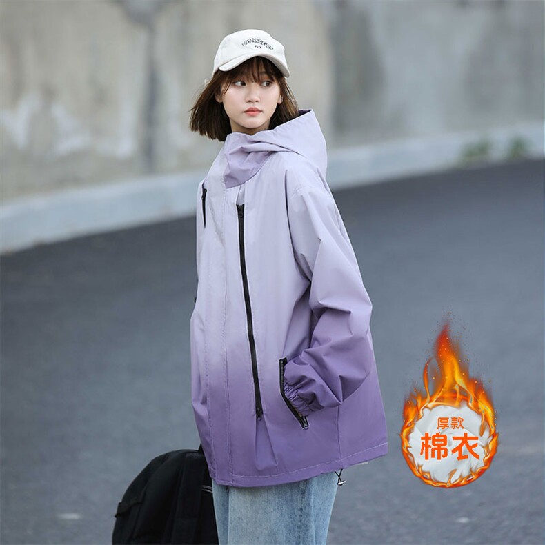冬季新款石墨烯内里发热保暖渐变加厚连帽棉衣外套加厚MY0269P75,男装棉衣,电商A128