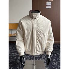 羊羔毛毛领棉服派克服男女冬季2025新款立领工装棉衣外套P78，男装棉衣，电商C306-1