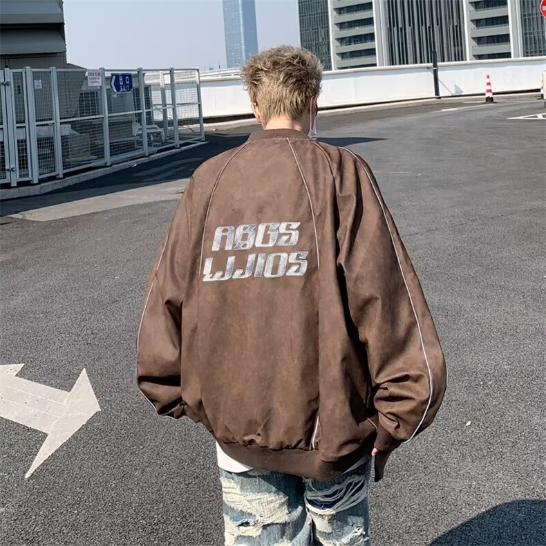 春季百搭宽松棒球服外套2024新款复古潮牌夹克男现货W8167-P78,男装夹克,星座512-4