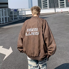 春季百搭宽松棒球服外套2024新款复古潮牌夹克男现货W8167-P78，男装夹克，星座512-4