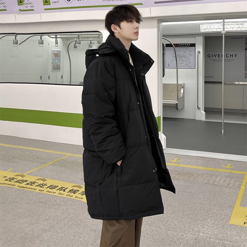 羽绒服男冬季新款港风宽松长款白鸭绒外套YR932-P170(控价228，男装羽绒服，星座214-3