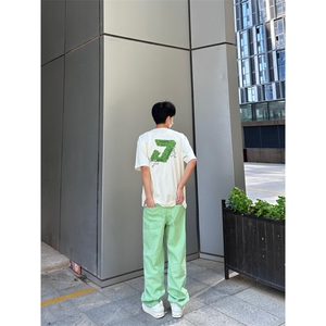 24年春夏季水洗高街vibe直筒宽松阔腿五色牛仔裤NZ2310-P55控78图片