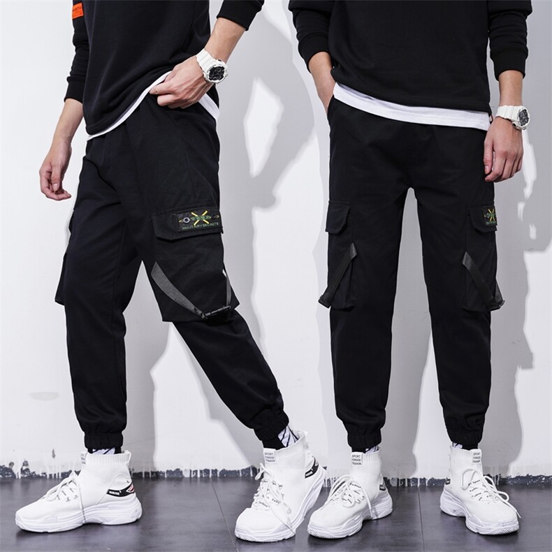 主推差春秋新品束脚哈伦大码工装裤多口袋男裤子0120图片