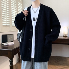 84870-P70毛衣开衫外套男春秋季慵懒风2026新款青少年高级感，男装针织衫/毛衣，电商D310B