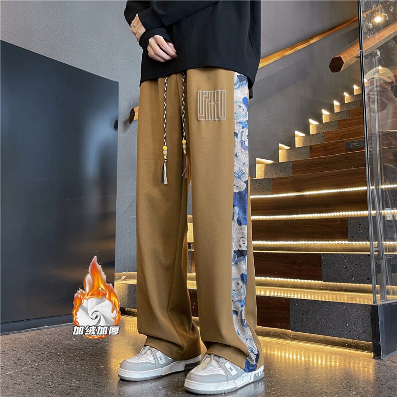冬季新款加绒加厚宽松休闲裤K23395JR-p55控68常规K23395-p45控58,男装休闲裤,电商B315