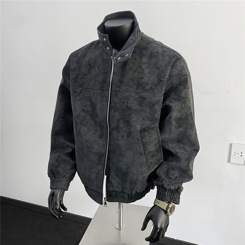 美式高阶秋冬PU棒球服夹克痞帅百搭情侣外套J562506TP70,男装夹克,电商A247