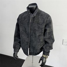 美式高阶秋冬PU棒球服夹克痞帅百搭情侣外套J562506TP70，男装夹克，电商A247