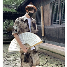 山水套装TZ77823特P50衬衫DCS77824特P30DK77825特P20套装控98，男装衬衫，星座226-1