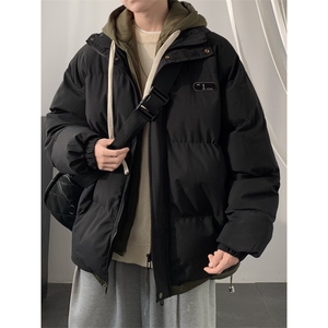 【量大价格可谈】美式假俩件男冬季潮牌连帽棉衣外套 S822 P83图片
