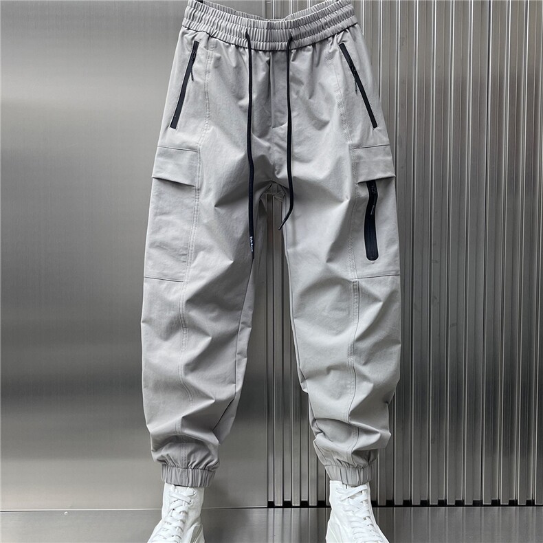 1506-1/KH1601/P76黑色工装裤男秋冬季2026新款多口袋束脚休闲裤,男装工装外套,星座1506-1