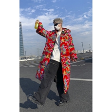 长款棉衣外套东北大花风汉服男女宽松保暖防寒连帽棉袄潮男,男装棉衣,星座1610(原2004),四季星座 长款棉衣外套东北大花风汉服男女宽松保暖防寒连帽棉袄潮男,男装棉衣,星座1610(原2004),四季星座