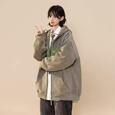 复古字母上衣外套男女春秋新款宽松连帽开衫青少年卫衣BB08P65，男装卫衣，星座1013-5