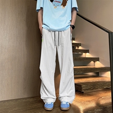 冰丝长裤垂感薄款休闲裤模特红地板图现货C323-1-K6603-TP30，男装休闲裤，电商C323-1