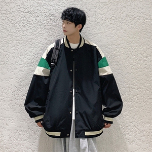 小牛津上衣夹克宽松落肩拼色棒球服外套XZ214-8 JK700-P65图片