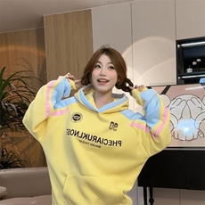 5216-P50纯棉华棉复合牛奶丝+银狐绒秋冬连帽卫衣薄款/加绒，女装卫衣/绒衫，星座617A-2