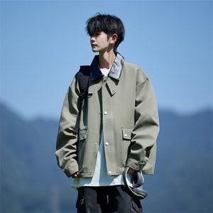 JK8863-P80 L-9XL2025秋冬新款翻领夹克外套 控138图片