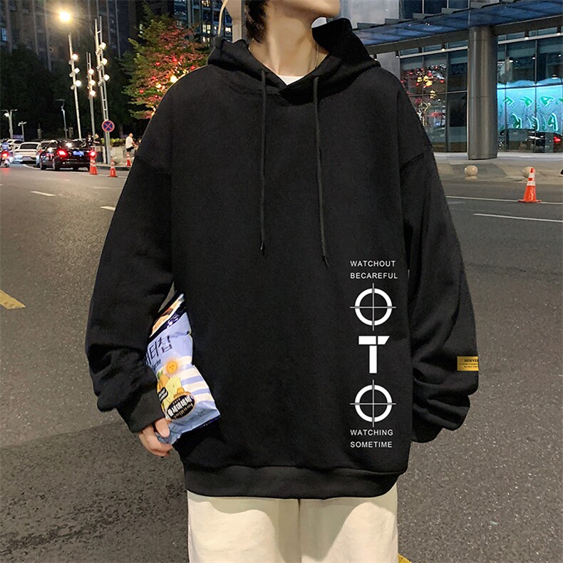 WY2114-P35加绒款-P40纯棉连帽卫衣男大码运动帽衫宽松薄外套男,男装卫衣,电商A040