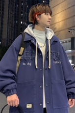秋季新款潮牌连帽休闲假两件夹克外套男女A436-1038-P80128，男装夹克，电商A436